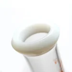 Grizzly Glass - 18" Beaker Color w/ Ashcatch & Faceted Joint - 50mm - Orange & White Accents - Image 4