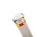 Illadelph - Medium Beaker - Frosted Signature Series - Rasta & White - Image 5