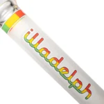 Illadelph - Medium Beaker - Frosted Signature Series - Rasta & White - Image 6