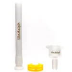 Illadelph - Medium Beaker - Frosted Signature Series - Rasta & White - Image 7