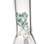 Illadelph - Medium Beaker - 7mm - Teal & White Label - Image 5