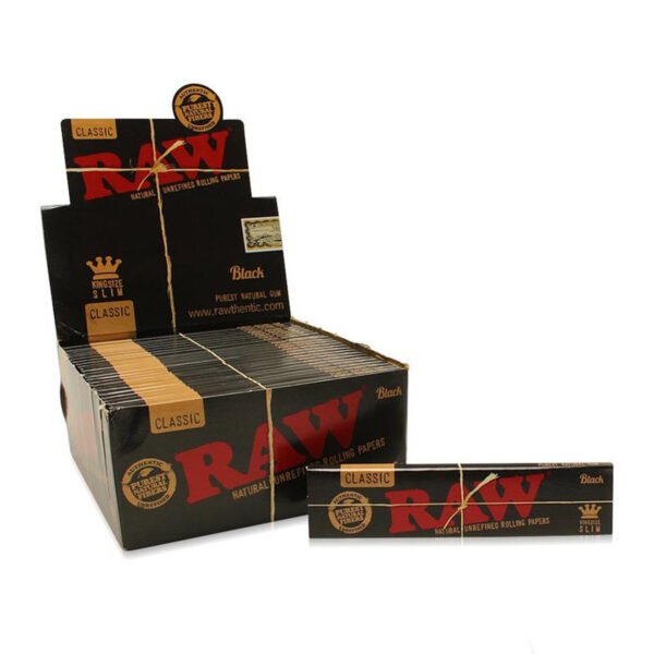 RAW® - Black King Size Slim Rolling Papers