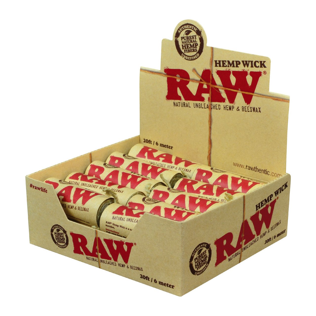 HBROL0137-RAWHEMPWICK20EU-1-Edited__90006 RAW® – Hemp Wick European Edition 6 Meter (20ft) - Image 1