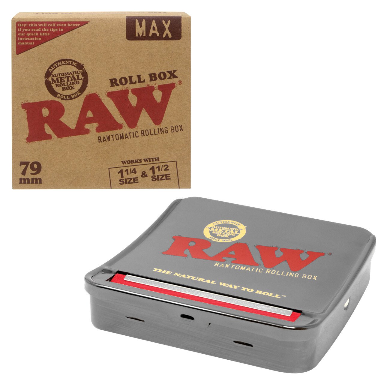 HBROL0322-3__43616 RAW® - Max Auto-Roll Box Individual - 79mm - Image 1