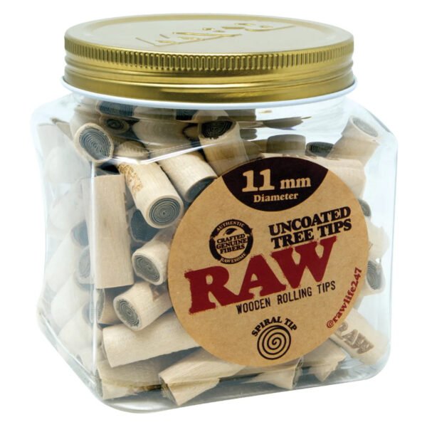 RAW® - Uncoated Tree Tips 11mm - Jar of 100