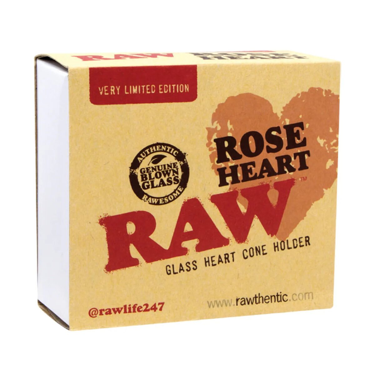 RAW® - Pink Glass Heart Cone Holder - Single - Image 4