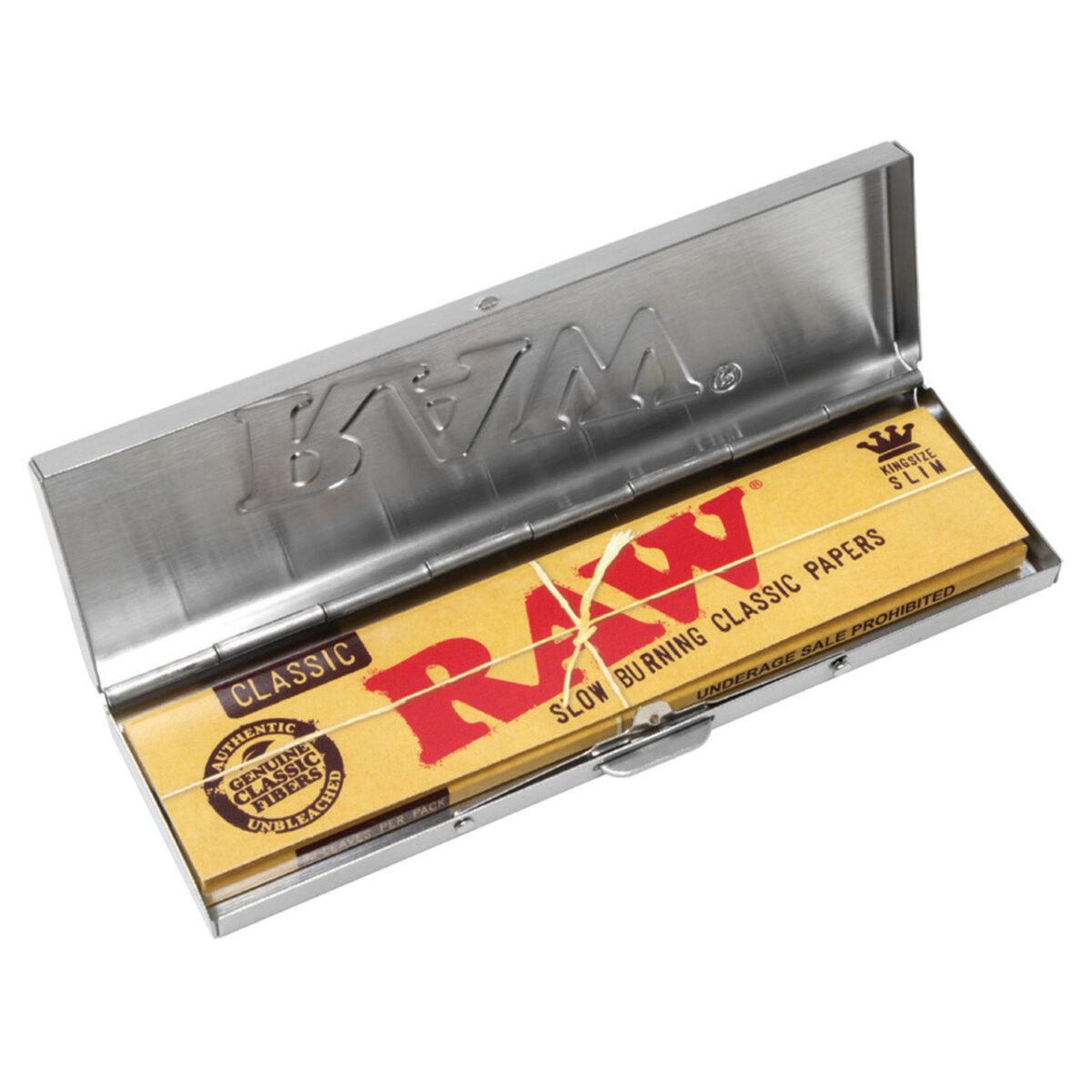 RAW® - Rolling Papers Tin King Size (1pc) - Stainless Steel - Image 2