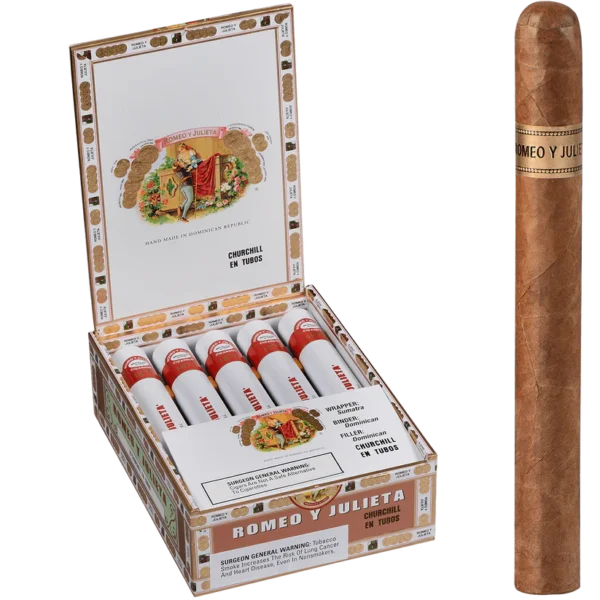 Romeo y Julieta 1875 Churchill Tubos EMS Cigars – 10 Count