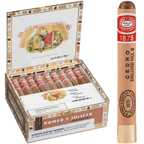 Romeo y Julieta 1875 Deluxe No. 2 Glass Tubes EMS Cigars – 10 Count