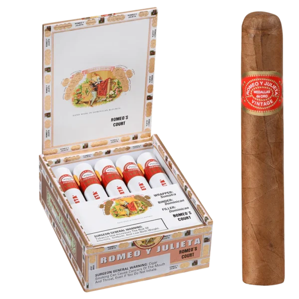 Romeo y Julieta 1875 Romeo's Court Tubos EMS Cigars – 10 Count Box (5.5 x 44)
