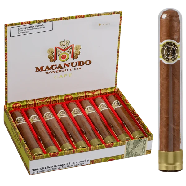 Macanudo Café Crystal Robusto Cigars – Box of 8 (5.5" × 50)