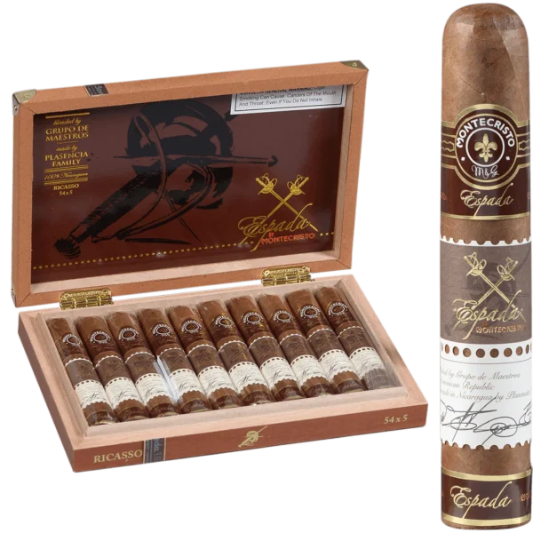 Montecristo Espada Ricasso Robusto Cigars – Box of 10 (5" × 54)