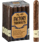 Factory Throwouts No. 49 Natural Robusto Cigars – Bundle of 20 (5.5" × 49)