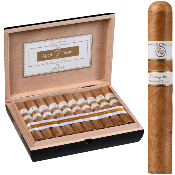 Rocky Patel Vintage 1999 Connecticut Robusto Cigars – Box of 20 (5.5" × 50)